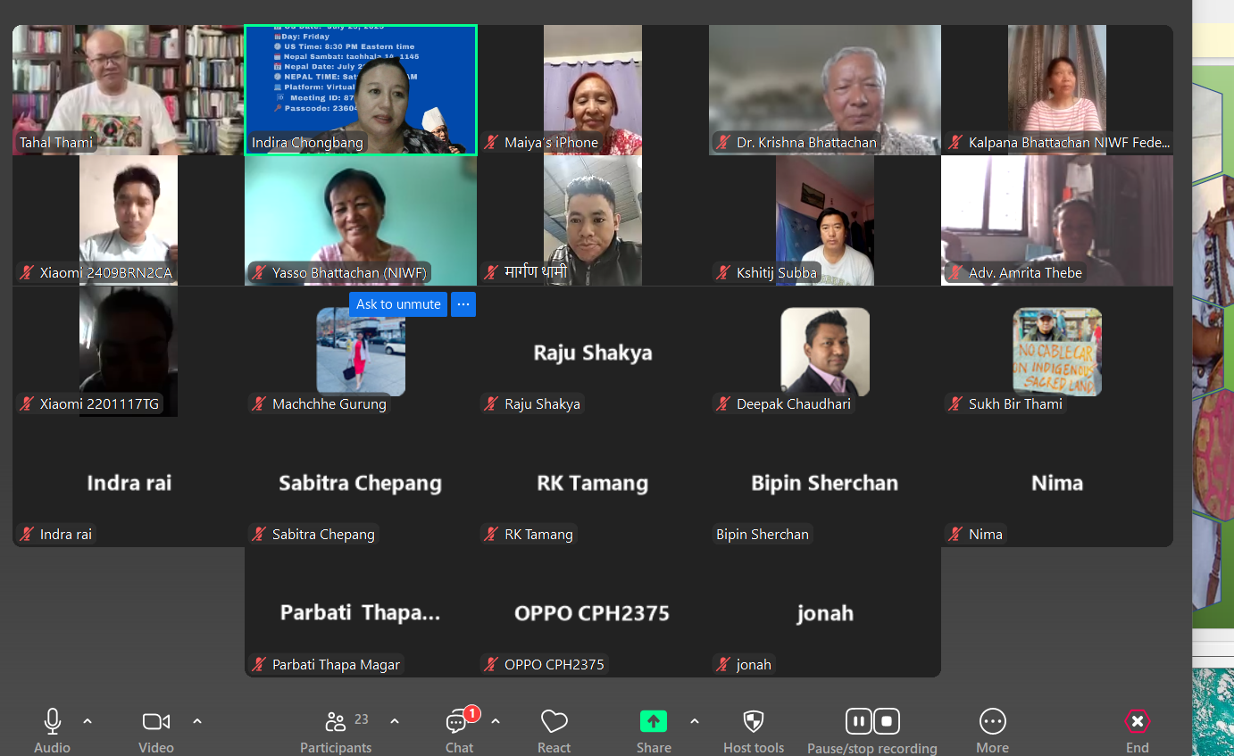 FIWNA Successfully Hosts 8th Virtual Interaction on Thangmi Indigenous Self-Determination
